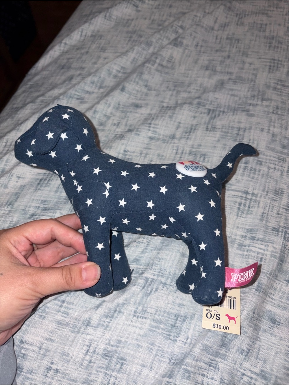Rare PINK Victoria's Secret Navy Star Plush Dog Toy